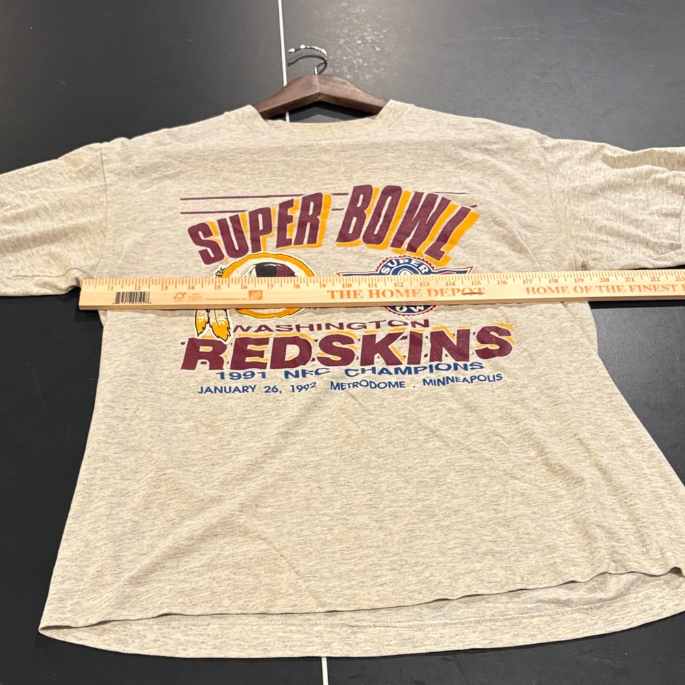 Vintage Super Bowl Redskins 1991 NFC champions men's large Tee - Picture 4 of 7